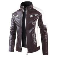 Chaqueta de Cuero de Motocicleta para Hombres Ajuste Delgado PU de Alta Calidad Moda Otoñal Casual - details 4