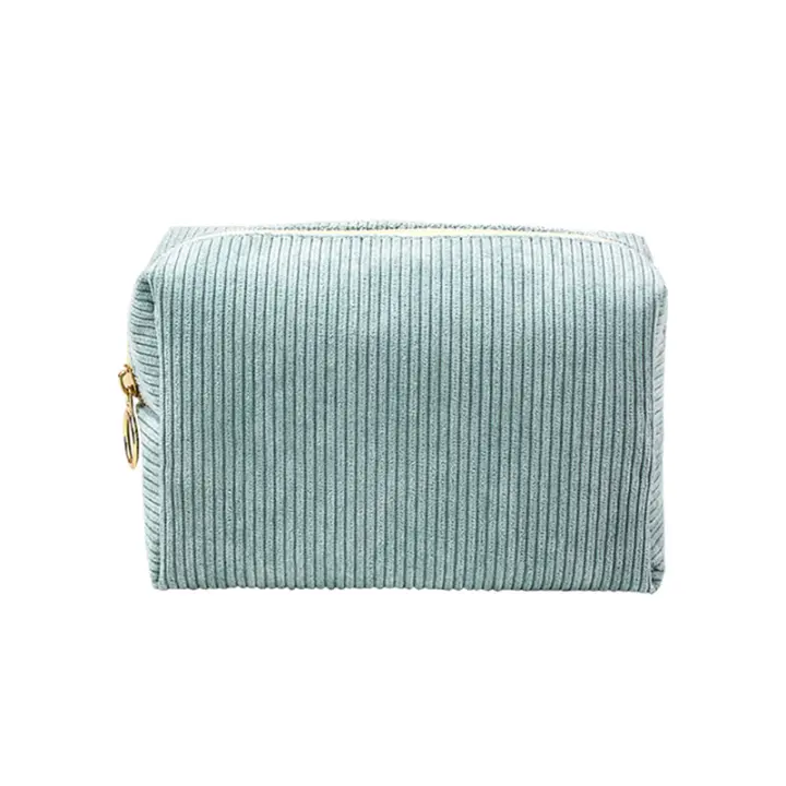Bolso De Maquillaje Para Viaje Organizador De Cosméticos De pana Para Mujeres Estuche De Belleza Portátil De Cierre De Cremallera - 1