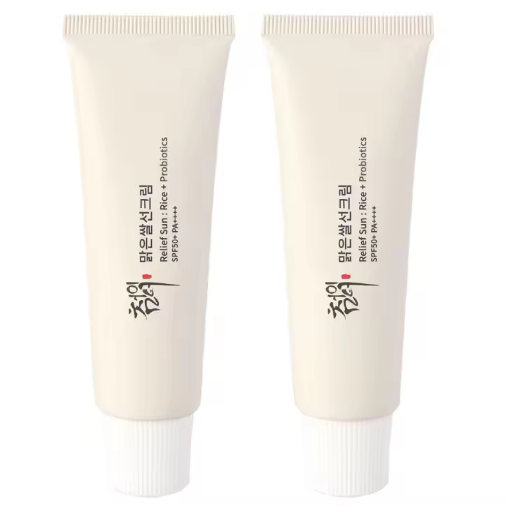 + Relief Sun Organic SPF50, Probióticos SPF50+ Protector solar de arroz PA++++ coreano para todo tipo de piel y protección UV (2PCS * 50ml) - 1