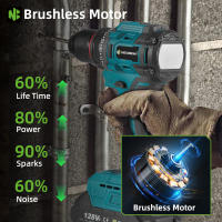 NEWBENY-taladro eléctrico sin escobillas de 10mm, 21 + 2 Torque, destornillador eléctrico inalámbrico, herramienta doméstica DIY para juego de pines de batería Makita de 18V - details 7