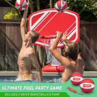 Juego de baloncesto para piscina, incluye aro de baloncesto acuático junto a la piscina, 2 pelotas y bomba: elige tu estilo - details 1