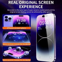 Protector de Pantalla de Vidrio Oleofóbico 3Pcs Instalación Fácil Sin Polvo para iPhone 13, 11, 12, 14, 15 Pro Max Mini XR 16, 15 Plus Accesorios de Electrónica - details 1