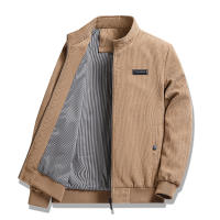Men Casual Jacket 2024 Spring Autumn New Hot Solid Color Stand Bomber Coat Men Corduroy Outwear Fashion Zipper Slim Jacket Men - details 4