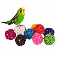 Juguetes de Mascotas Coloridos pelota de Ratán para Loro y Periquito Accesorios para Jaula de Pájaro Juguetes Interactivos para Aves para Picar y Masticar - details 0