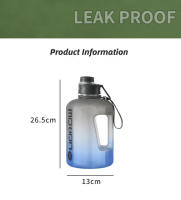 Botella de agua deportiva con pajita de gran capacidad, hervidor de agua portátil de plástico para exteriores - details 13