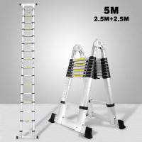 Escalera Telescópica de Aluminio de 5m Portátil, Desmontable, Antideslizante, Extensible, Multiusos, Carga de 150kg Mejoras del Hogar y Herramientas - details 100