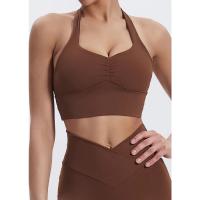 Sujetador deportivo de alto soporte para mujer, Top de Yoga, ropa deportiva elástica de secado rápido - details 7