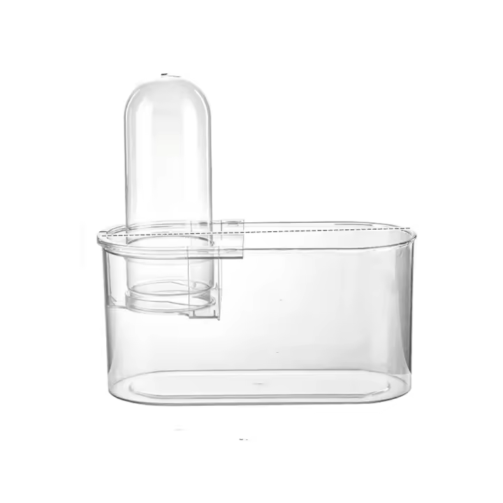 Pecera de diseño moderno con vista clara, presión negativa, ahorra espacio, de plástico, pequeña, para peces dorados, irrompible, idea de regalo. - 1