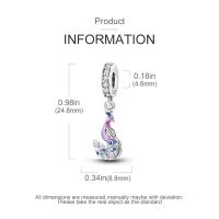 Abalorios de Zirconia Color Morado 925 Plata Esterlina para Joyería Original Pulsera de Plata 925 con Colores de Pavo Real - details 5