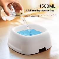 Cuenco flotante para mascotas de 1500ml, dispensador de agua ajustable para prevención de barbilla húmeda, estación de alimentación para gatos antiderrames a prueba de salpicaduras - details 7