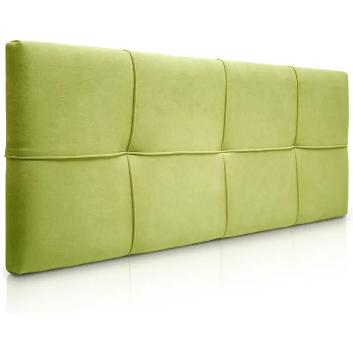 tapizado, Modelo Cuadrado para Camas de 150 (160 x 57 cm) Tela Verde Agua - 1
