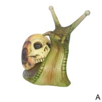Escultura de Calavera de Caracol Decoración Gótica Estatua de Caracol para Jardín Figura de Halloween Adorno de Escritorio Artesanía de Resina DIY - details 0