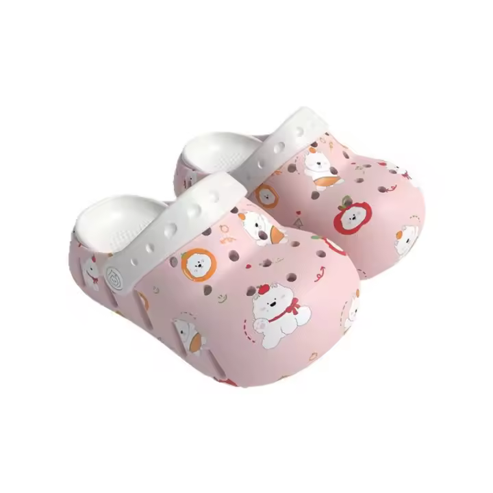 Zapatillas de Playa Impresas para Niños y Niñas Diseño de Dibujos Animados Lindo Bolso de Cabeza - 1