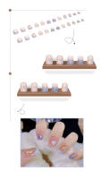 Uñas Postizas Cuadradas Cortas De Presión Con Diseño De Corazón En Color Nude Con 1 Gel Jelly Y 1 Archivo De Uñas - details 3