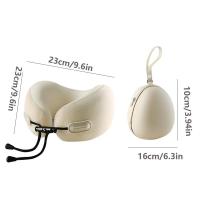 Almohada de viaje ergonómica en forma de U, rebote lento con bolsa de almacenamiento, almohada para siesta para oficina, cómodo cojín para el cuello con soporte para la cabeza - details 0