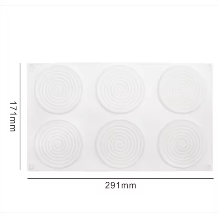 Molde de Silicona en Espiral de 2/6/15 Agujeros Ideal para Pasteles 3D, Mousse para Helados, Chocolate, Pastelería, Utensilios de Horneado, Postre, Arte - 1
