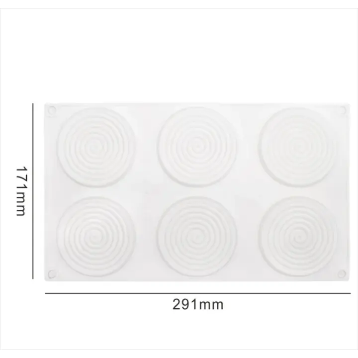 Molde de Silicona en Espiral de 2/6/15 Agujeros Ideal para Pasteles 3D, Mousse para Helados, Chocolate, Pastelería, Utensilios de Horneado, Postre, Arte - 1