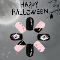 Uñas artificiales de cobertura completa para mujer y niña, uñas postizas cuadradas de estilo Halloween, manicura DIY - details 1