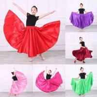 Trajes de danza del vientre para niños y niñas, vestidos de satén liso de Bollywood indio, actuaciones gitanas - details 0
