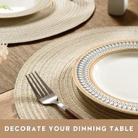 Manteles de Comedor Tejidos Blancos 6PCS Aislantes de Calor Antideslizantes Lavables para Cena de Navidad - details 2