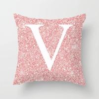 Cojín de sofá con letras brillantes de color rosa de 45x45 cm con almohada de respaldo central - details 19