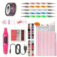 Kit de Taladro Eléctrico para Uñas, dispositivo Hipoalergénico con Alimentación USB, juego de Manicura y Pedicura Portátil con Herramientas - details 0
