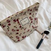 Bolsa de Maquillaje Floral Retro de Gran Capacidad Organizador de Cuidado de la Piel Portátil - details 8