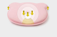 Almohada de espuma viscoelástica para bebé con diseño estéreo protector de cabeza para recién nacidos viaje 100% algodón recomendado para 0-24 meses - details 6