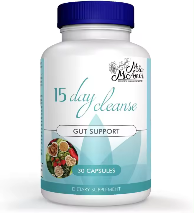 Milamiamor 15 Day and Colon Support Desintoxicación avanzada de limpieza intestinal para mujeres y hombres con senna, cáscara sagrada y cáscara de psyllium sin OGM - 1