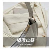 Bolso de hombro a la moda para mujer, bolso de cuero PU para axila, bolsos de Color sólido, bolsos de ocio para ir al trabajo, bolsos con asa pequeña, bolso de mano con cremallera a la moda - details 3