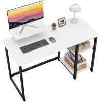 Estantes de Almacenamiento Reversibles, Mesa de Oficina para Ahorro de Espacio y, Mesa de Estudio Pequeña para Montaje Sencillo,Blanco - details 0
