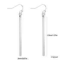 Pendientes de Palo Geométrico de Estilo Punk de 14K Oro-Plata Largos y Gruesos para Mujeres - details 0