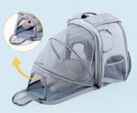 Mochila para transportar gatos, bolsa para perros pequeños, gatos, cachorros, espacio expansible, malla transpirable transparente - details 2