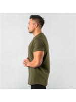 Moda Masculina Slim Fit Camiseta de Manga Corta para Fitness Diseño Muscular para Corredores - details 3