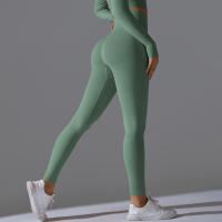 Hamidou-Pantalones deportivos de Yoga para mujer, mallas de cintura alta y caderas ajustadas, glúteos de melocotón, pantalones de Yoga desnudos de cintura alta - details 64
