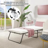 Cama Plegable de 80x191 cm Cama de Invitados con Almohada de Espuma Viscoelástica de 7cm de Espesor - details 1