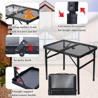 Mesa Plegable de Metal Portátil Ancho Ajustable para BBQ y Picnic Ideal para Camping y BBQ al Aire Libre - details 0