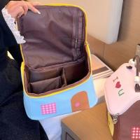 Estuche cuadrado para cosméticos para casa pequeña, bolsa de maquillaje de mano de gran capacidad con forma de casa, bolsa de almacenamiento portátil con cremallera de dibujos animados para mujer - details 7
