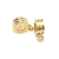 Círculo redondo de latón de Color dorado de 18K, pulseras con agujeros grandes, collares de cuentas, colgantes, conectores, suministros para fabricación de joyas - details 56