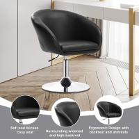 Ajustable Acero Cromado, Cuero Sintético Taburete bajo Sillas Bar Taburete Peluquería Silla de - details 5