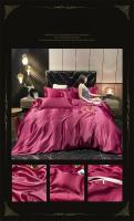 Juego de cama de seda Mulberry, Funda nórdica de seda con sábanas de tamaño Queen, Juego de cama King - details 21