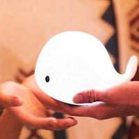 Luz Nocturna recargable por USB para niños, Animal de silicona suave, dibujos animados, Ribbot, perro Panda, ballena, Delfín, regalo para niños - details 9
