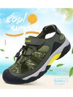 Sandalias transpirables para hombre, zapatos de senderismo de playa, suela gruesa, Punta cerrada, informales, para pesca - details 1