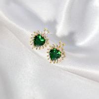 Collar de Lujo Sencillo con Doble Forma de Corazón Cadena con Colgante de Circonita de Cristal Exquisito Joyería de Boda, 2023 - details 3