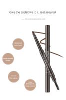 Lápiz potenciador de cejas de doble cabeza, tatuaje resistente al agua, lápiz profesional para cejas de larga duración con cepillo para cejas, maquillaje de ojos Natural - details 4