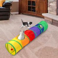Juguete Interactivo de Entrenamiento para Gatos Túnel Plegable con Accesorio para Mascotas Apto para Cachorros Gatos Perros de Compañía - details 0