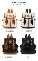 Mochila de lona vintage para mujer, mochila de viaje informal de gran capacidad, mochila escolar para estudiantes universitarios - details 2