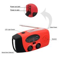 Radio portátil con dinamo solar AM/FM/NOAA con linterna L multifuncional y banco de energía para emergencias y - details 8