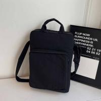 Bolso de nailon de gran capacidad para ordenador portátil, bolso de hombro, bolso cruzado, bolso de mano para documentos de oficina, bolso de mano con cremallera de Color sólido para ordenador - details 18