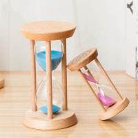 Reloj de arena de madera sin deformación para niños, cronómetro redondo de 1/3/5 minutos, duradero, 5 colores, conexión estable, juguete - details 4